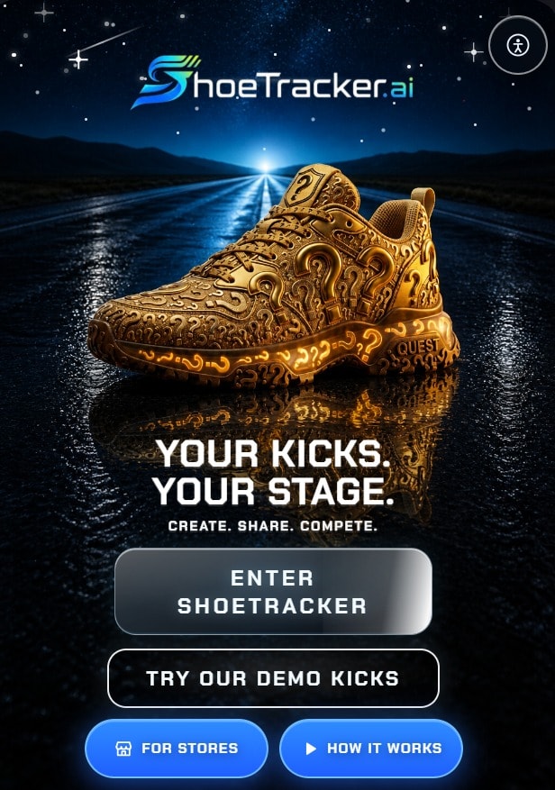 ShoeTracker.AI home screen
